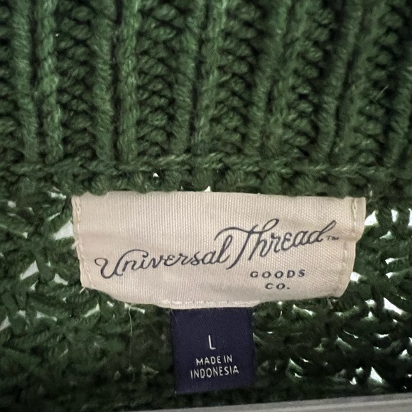 Green Cropped Sweater - Picture 2 of 3